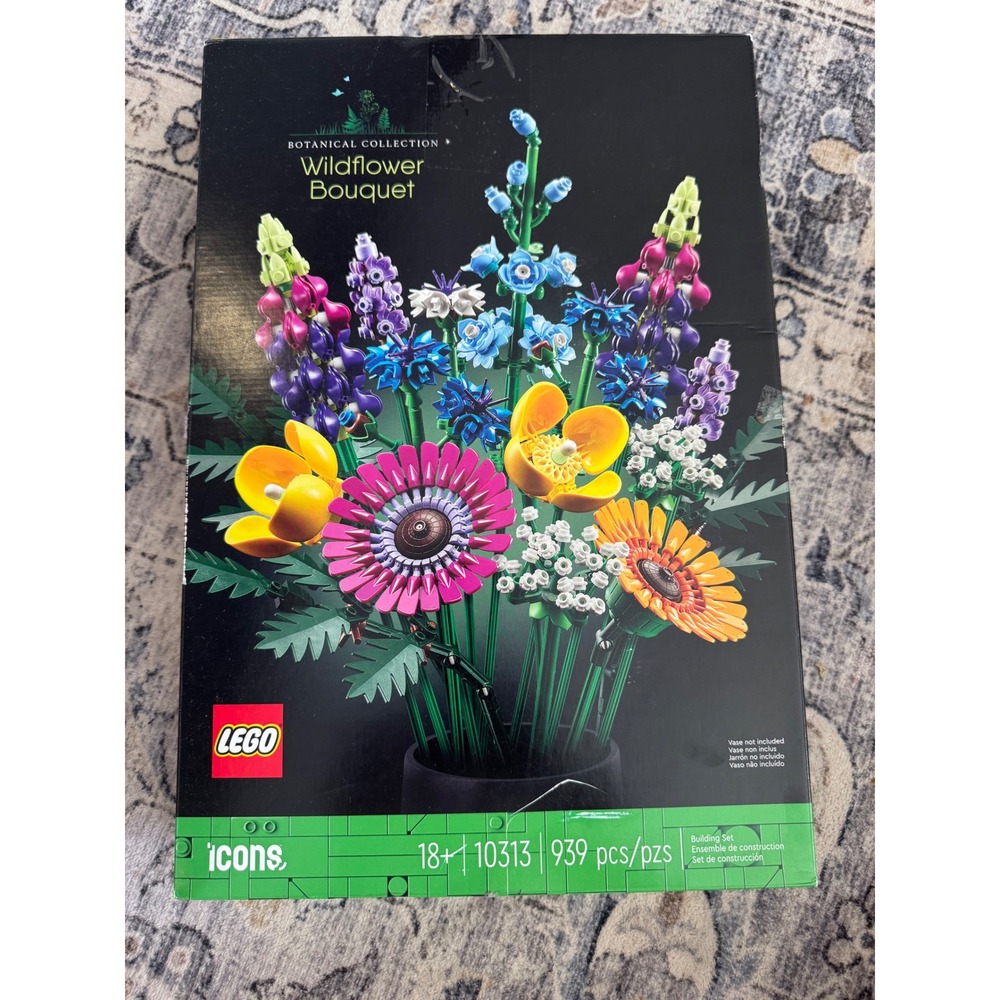 LEGO Icons Wildflower Bouquet 10313 Botanical Collection Set 939 Pieces New